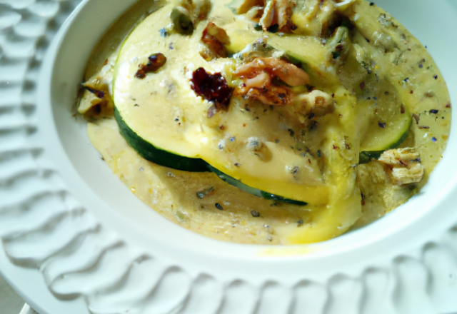 Courgette à la crème et noix de muscade