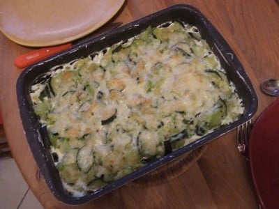 Gratin de courgettes aux ravioles facile