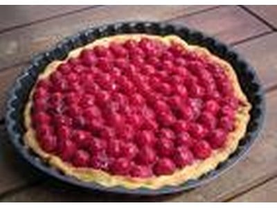 Tarte aux framboises et à la vanille