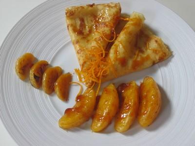 Crêpes façon Suzette et agrumes rôtis