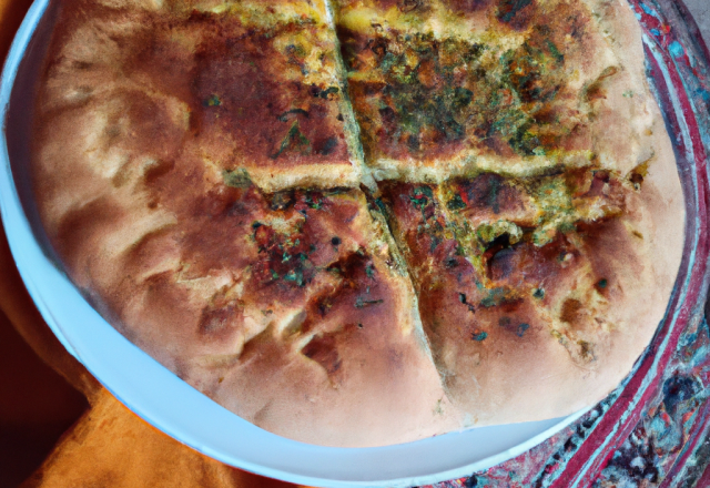 Pain moelleux garni à la marocaine