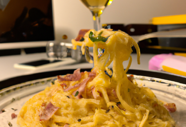 Spaghettis à la carbonara