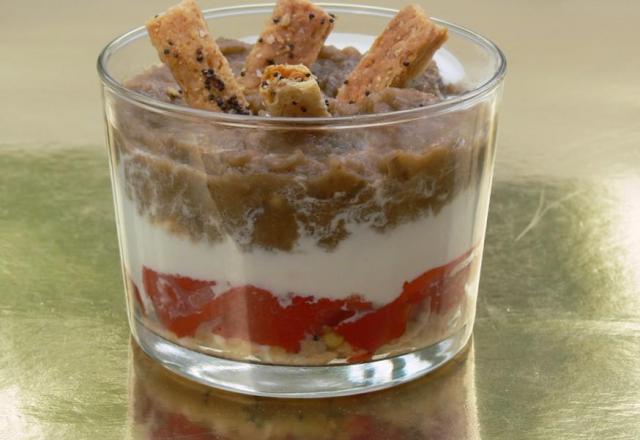 Verrine au caviar d'aubergine