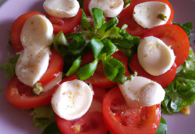 Salade à l'italienne, tomates, mozzarella