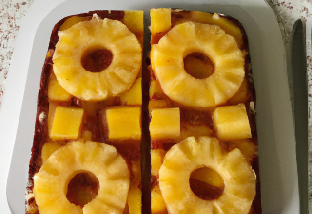 Gâteau mangue et ananas