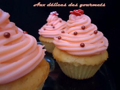 Cupcakes roses à la fraise