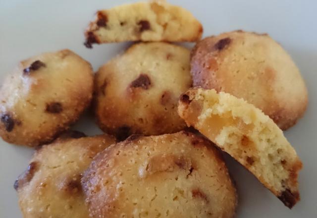 Petits biscuits aux pépites de chocolat et citron confit