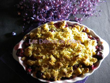 Crumble de Noël aux pommes et aux cranberries