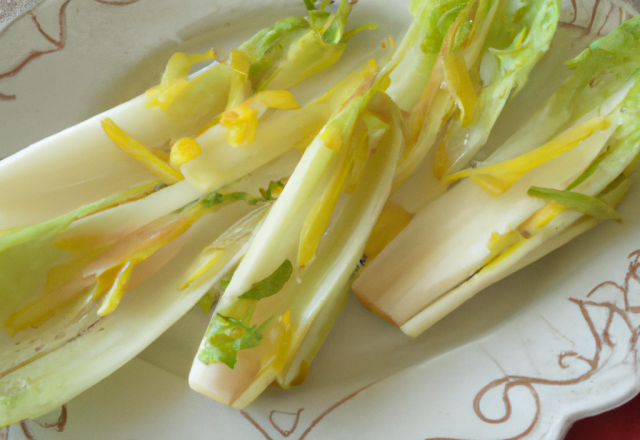 Endives verte à la fourme d'Ambert, salade