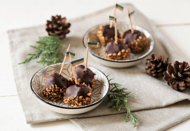 Rochers pralinés au Foie Gras et au chocolat