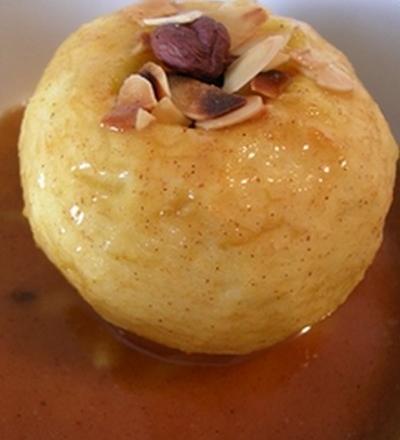 Pomme express au confit de noisettes