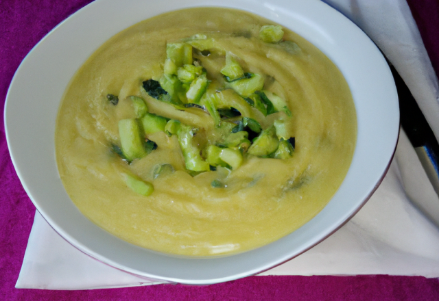 Velouté de haricots beurre à la courgette Thermomix