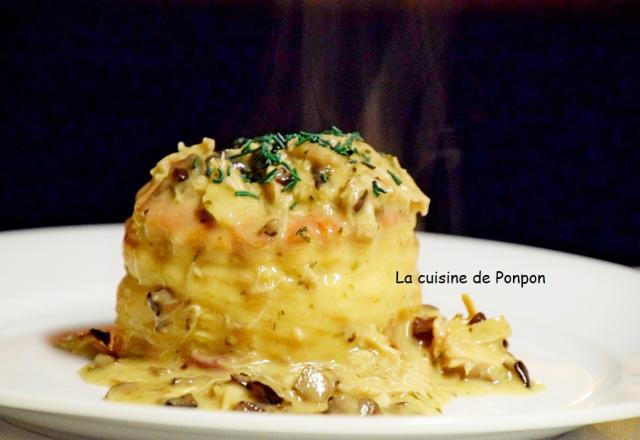 Vol au vent au poulet et champignons des bois