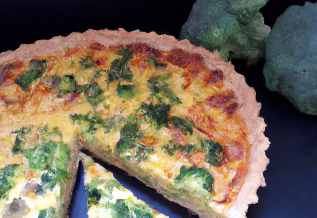 Quiche aux brocolis et carré frais