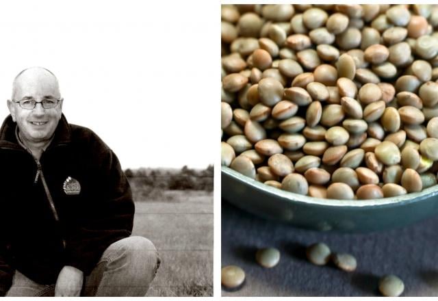 Serge Ramadier, producteur de lentilles blondes à Saint-Flour, Cantal, Auvergne