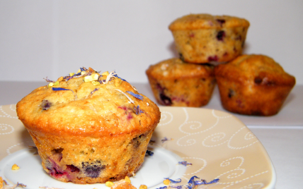 Muffins chocolat blanc et fruits rouges