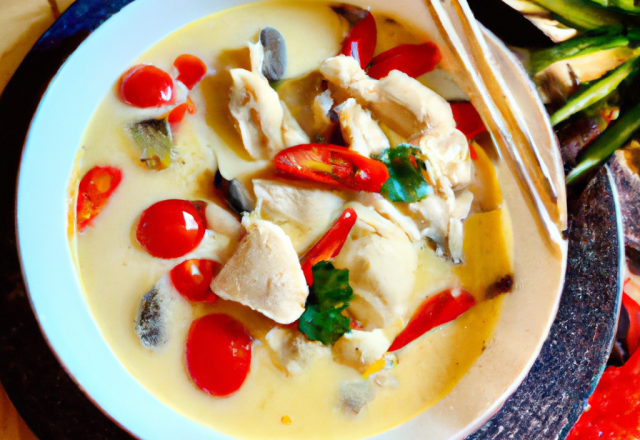 Soupe thaï au poulet (Tom Kha Kaï)