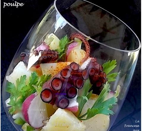 Verrine de salade de poulpe