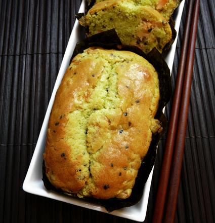 Maki cake (cake au wasabi, saumon fumé, sésame noir et nori)