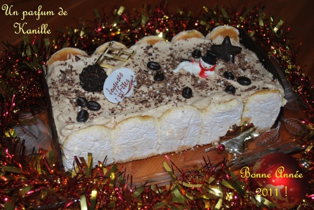 Bûche de Noël à la mousse de café