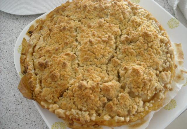 Tarte aux pommes streusel