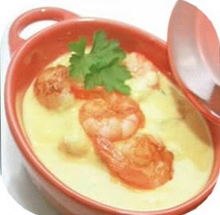 Crème de crevettes en cocotte