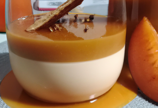 Panna cotta au kaki et speculos