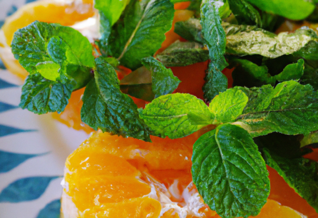 Salade d'oranges à la menthe