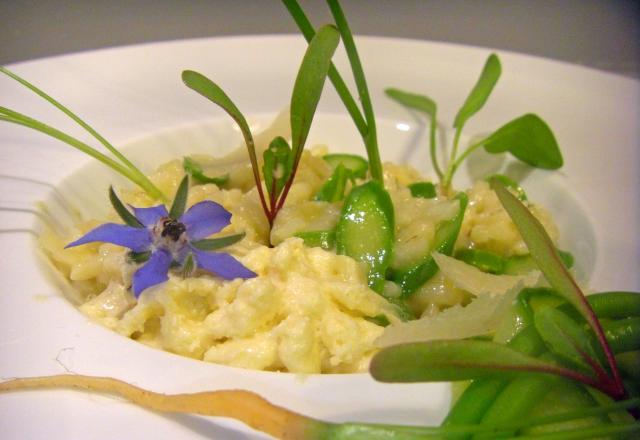 Risotto aux asperges vertes et yuzu