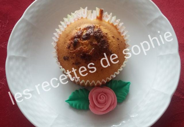 Muffins rhum, noisette, pépites de chocolat