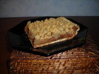 Tarte crumble chocolat poire