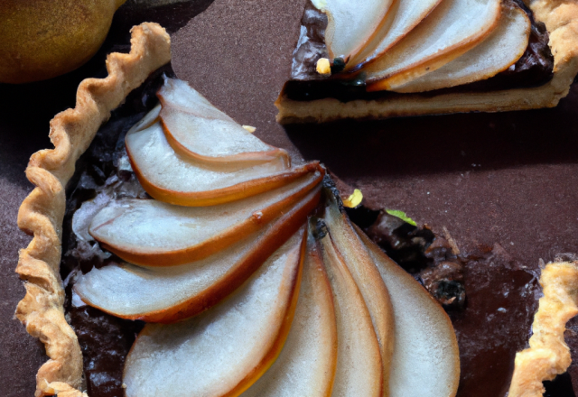 Tarte chocolat-poire