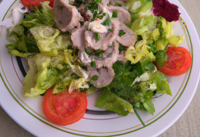 Salade au boudin blanc