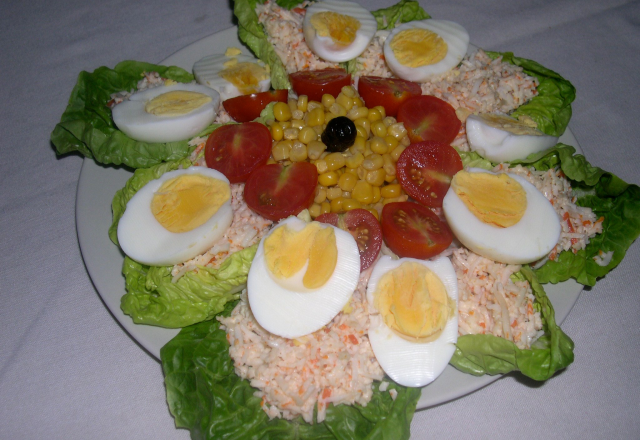 Assiette composée surimi