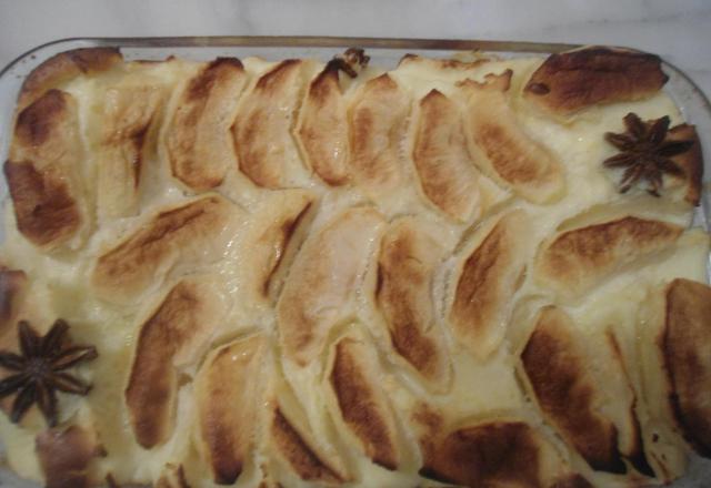 Clafoutis aux pommes et à la vanille, anis étoile