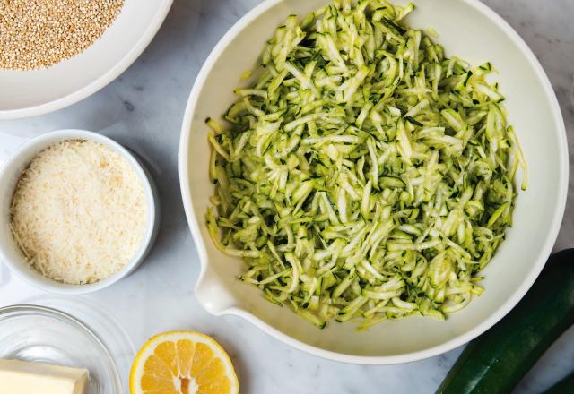 Quinotto de courgettes à l'ail rôti