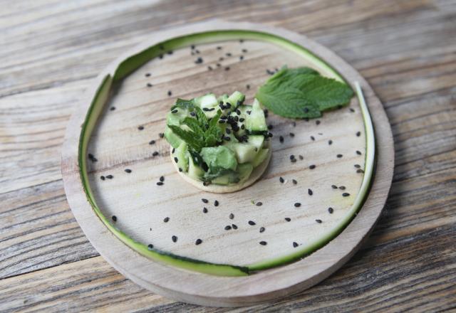 Tartare de courgette et avocat