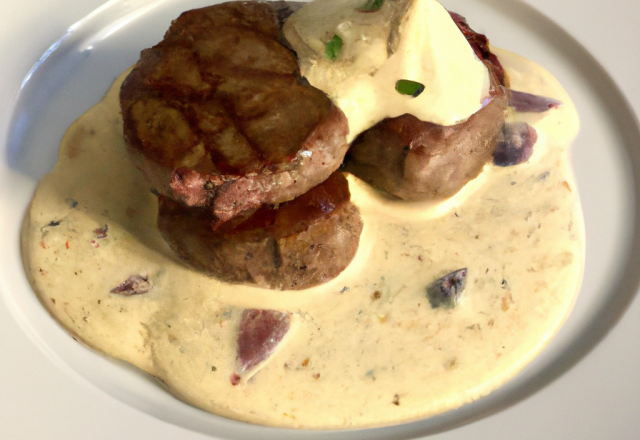 Filet mignon de biche à la crème