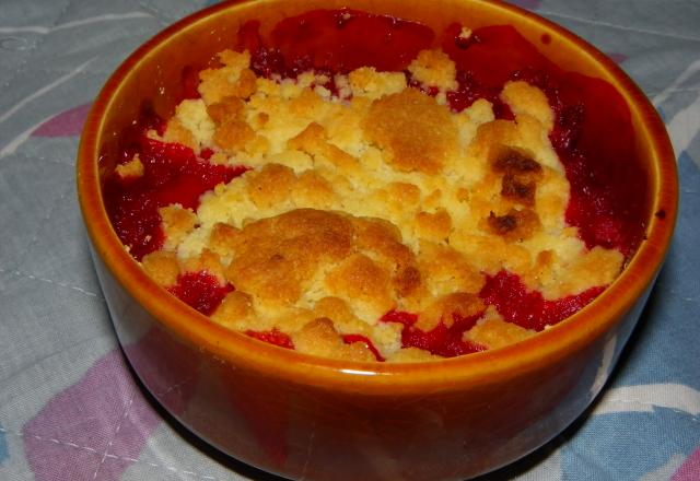 Crumble fraise rhubarbe