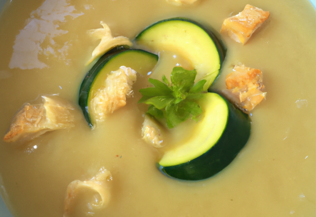 Velouté de courgettes au foie gras