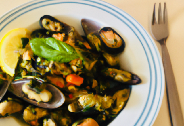 Salade de moules au pistou