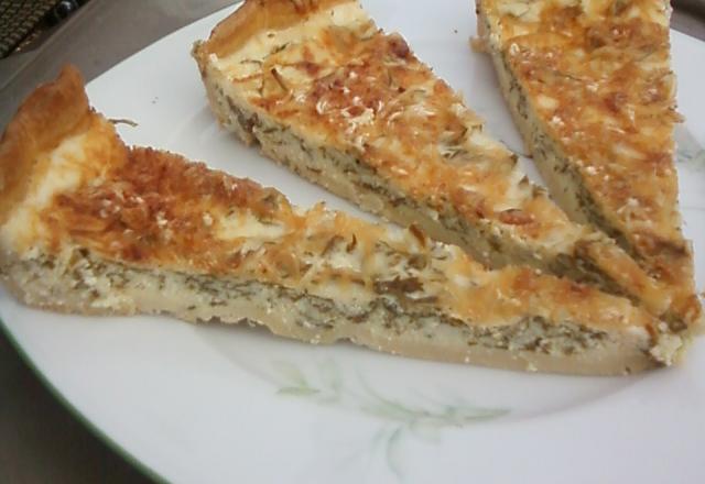 Quiche à la brousse aux fanes de carottes