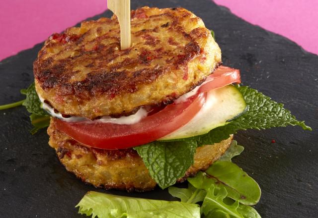 Burger végétarien façon tortilla