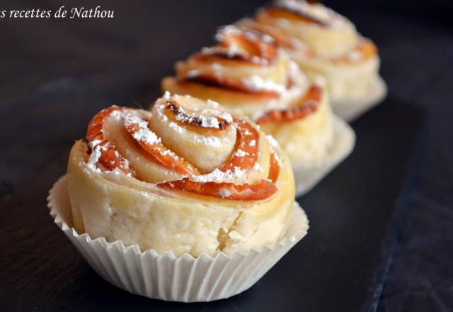 Roses feuilletées aux pommes