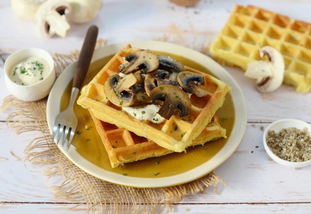 Gaufres aux champignons