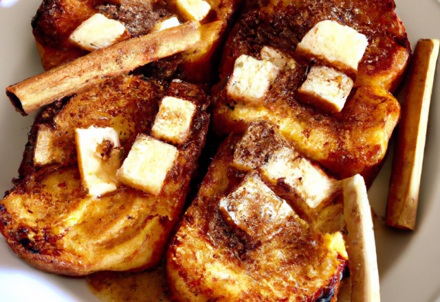 Pain perdu pomme-cannelle