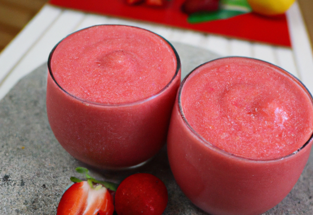 Smoothie fraise gourmand