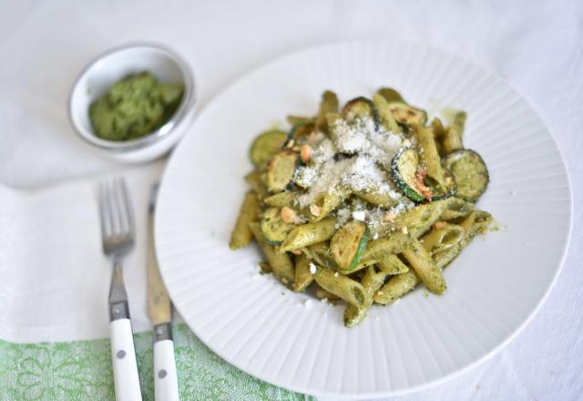 Penne aux courgettes et pistou maison