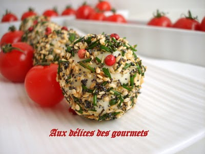 Boulettes de chèvre et tomates cerises