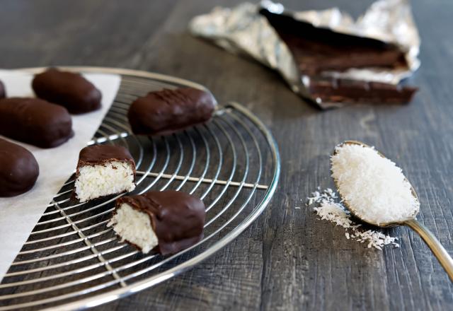 Barres chocolatées à la noix de coco façon Bounty